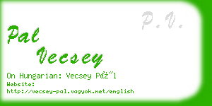 pal vecsey business card